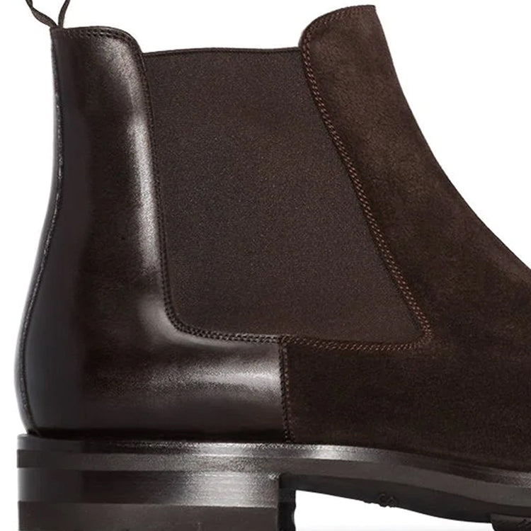 Brown Suede Detroit Chunky Chelsea Boots
